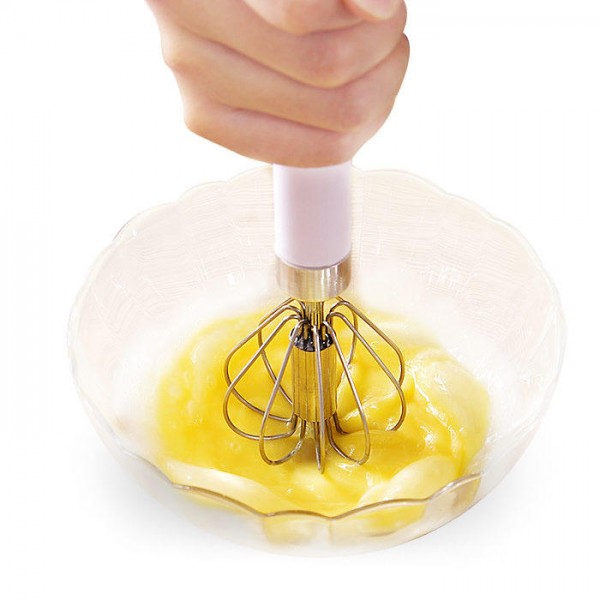 Manual stainless steel egg beater