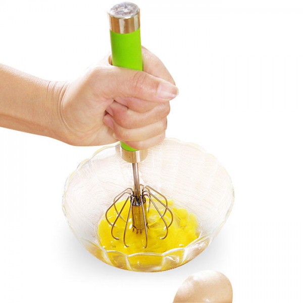 Manual stainless steel egg beater