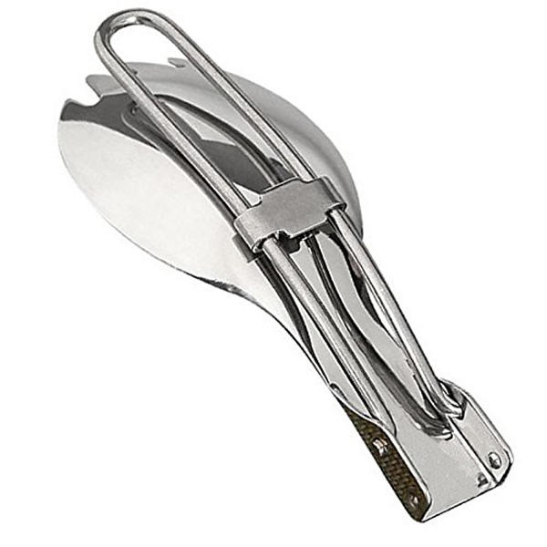 Folding stainless steel fork