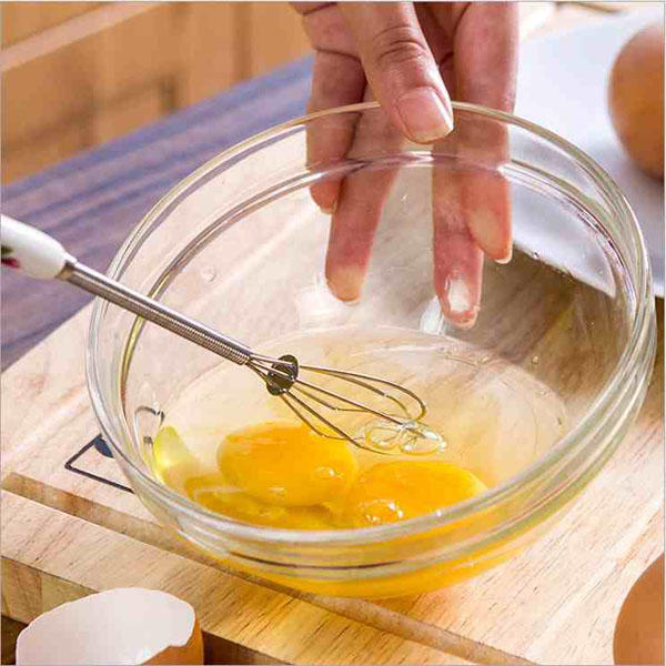 Mini ceramic egg beater with handle