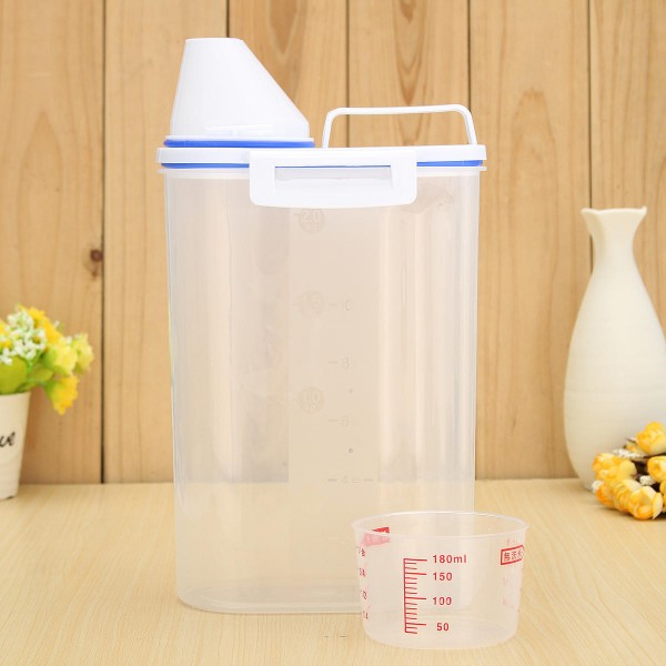 Plastic food and cereal storage containers