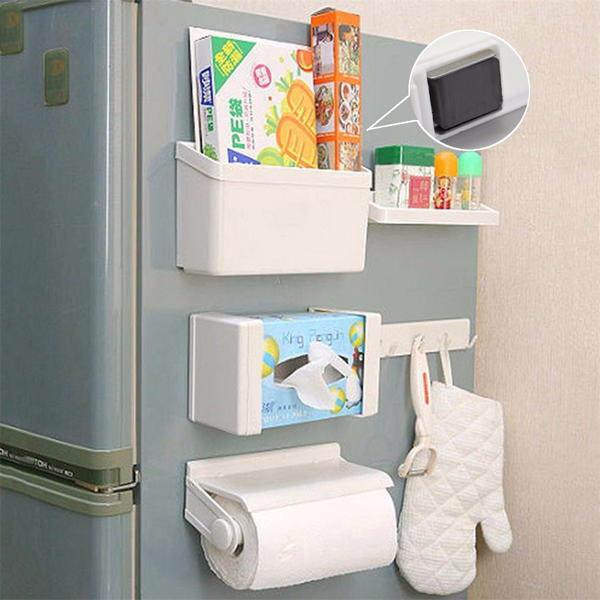 Refrigerator magnet storage rack