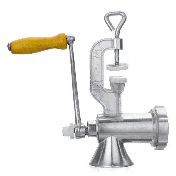 Aluminum manual meat mincer