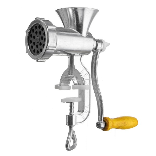 Aluminum manual meat mincer