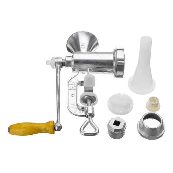 Aluminum manual meat mincer