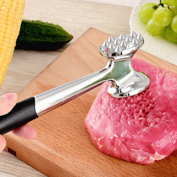 Stainless steel meat softener hammer