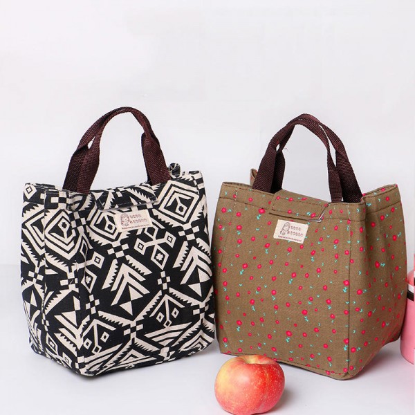 Warm and cool lunch tote bag