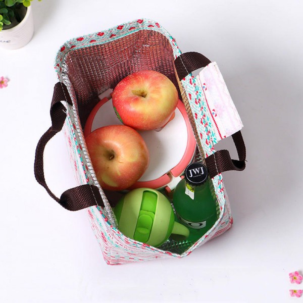 Warm and cool lunch tote bag