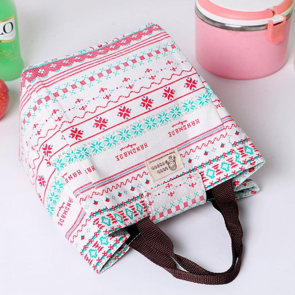 Warm and cool lunch tote bag