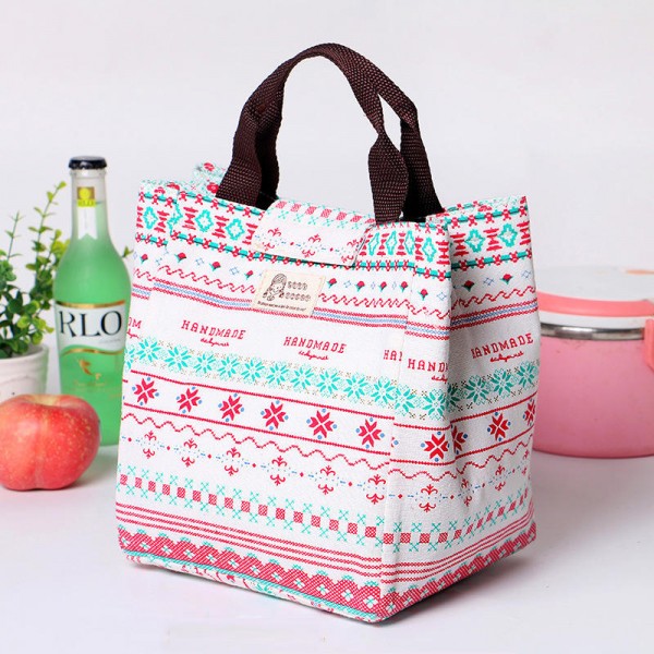 Warm and cool lunch tote bag