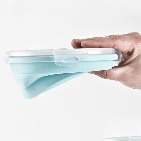 A collapsible lunch box