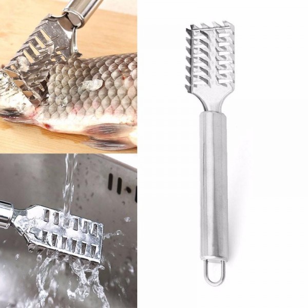 Stainless steel fish scale remover