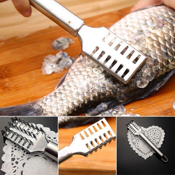 Stainless steel fish scale remover