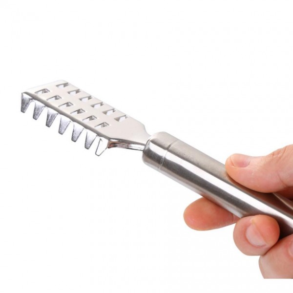 Stainless steel fish scale remover