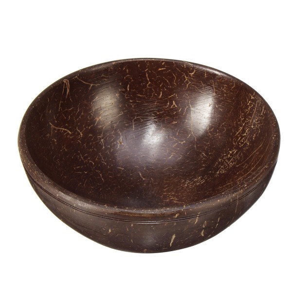 Coconut shell bowl and spoon