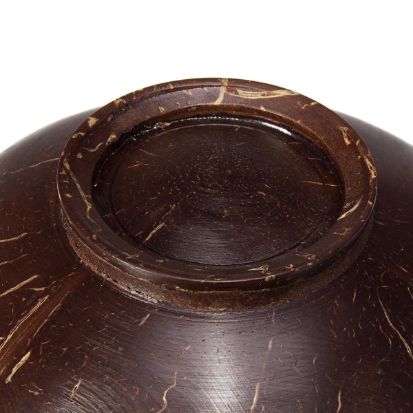 Coconut shell bowl and spoon